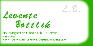 levente bottlik business card